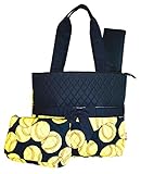 NGIL Quilted Diaper Bag 3-Piece Set, Fastpitch Softball Print by NGIL