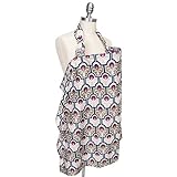 日本正規品 Bebe au lait　ベベオレ　HooterHiders　イラスト説明書付き　ポケット付き　授乳カバー　サントリーニ