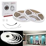 Lahoku Natural White LED Flexible Light Strip SMD5730 2 Rolls 32.8ft DC 24V Daylight White Effect Li