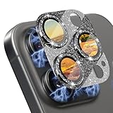 CeiBand ラインストーン カメラフィルム iPhone 16 Pro/iPhone 16 Pro Max 対応 レンズカバー カメラ保護 アルミ合金縁取り+強化ガラス】 キラキラ レンズ保護フィルム 高透過率 露出オーバー防止 全体保護 カメラ保護フィルム iPhone 16 Pro/iPhone 16 Pro Max 対応 （ブラック）