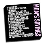 Picture It On Canvas Mother's Love Sayings is Wall Decoration Colorful Art Image Printed, Stretched 