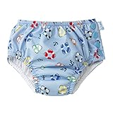 アイプレイ ベビー 水着 スイムパンツ おむつ機能付き 水遊びパンツ Ruffle Snap Reusable Swimsuit Diaper Boy 男の子用 (サイズ：6ｍ、カラー：Light B