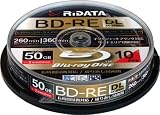 ライテック製 RiDATA 片面2層 50GB 長時間録画対応 ブルーレイディスク BD-RE スピンドルケース 10枚パック BD-RE260PW 2X.10SP A