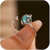 925 スターリングシルバー フィジェット ギフトに最適 並行輸入品】KIFUTENG フィジェットリング 925スターリング