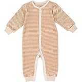 Niteo Baby Organicコットンベロアスナップフロントカバーオール カラー: ブラウン