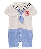 かわいい セーラー服 ロンパース 前開き 春 夏 秋 プレゼント