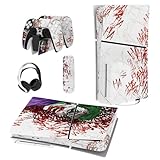 PlayVital 新モデルps5 Slim本体ディスクバージョンに対応用スキンシール、ps5コントローラーに対応用スキンステッカー、ps5ヘッドセット＆充電ステーション＆リモコンに対応用スキンシール【ピエロHahaha】