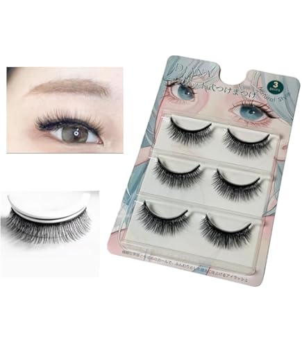 Amazon | マグネット式 つけまつげ 3X1ペア&5X1ペア 磁気 アイライナー