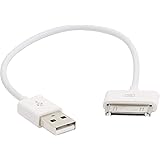 オーディオファン 30ピン Dockケーブル 短い 約20cm iPhone4/4S/iPad/iPod用 Dockコネクタ 対応 ホワイト 1点