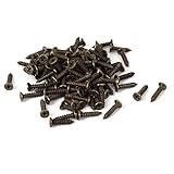 uxcell フィリップスヘッドのネジ M3x12mm 金属素材 ブロンズトーン 100枚入り