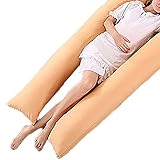 Nunubee ブラウン U型妊婦枕 妊婦抱き枕　授乳クッション U型ビッグサイズ 多機能 ハグピロー 寝心地サポート枕 横寝 昼寝 トラベルクッション 母の日 110*190cm