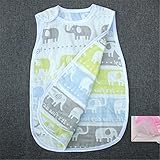 ベビー パジャマ ふわふわ コットン 柔らかい 綿 ボタン開閉式スリーパー オーガニックコットン 80 cm 象