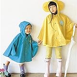 Carfeny かわいい レインコート キッズ レインウェア キッズ 子供 雨具 通学 専用ポーチ付き (M, レッド)