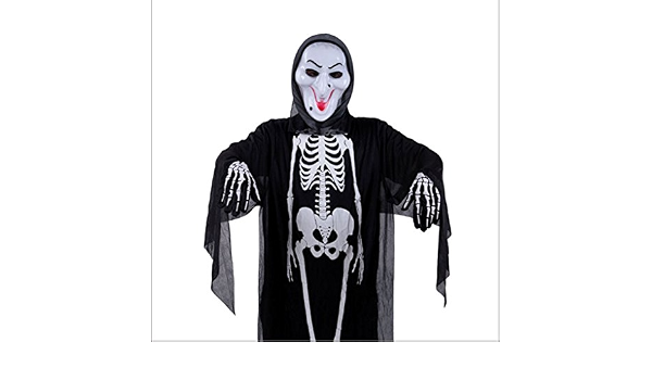 Amazon コスヤヤ Cosyaya 髑髏 ハロウィン 衣装 怖い風 コスチューム パーティー 仮装 ドクロ キャラクター マスク付き 個性なコスプレ 1cm E コスプレ 仮装 通販