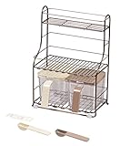 パール金属 調味料 ラック 3段 ストッカー2個付 レストII HB-1856