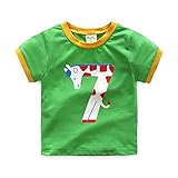 AiGo 半袖ver 8色選べる! やわらかコットン 半袖Tシャツ ストレッチ 可愛い 男女兼用 ベビー キッズ 女の子 男の子 [並行輸入品]