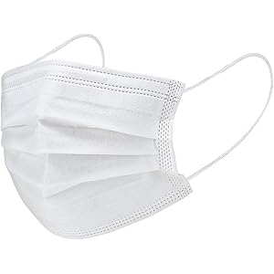 不織布マスク 使い捨マスク 通気性 3層構造 ふつうサイズ 50枚入り ホワイト