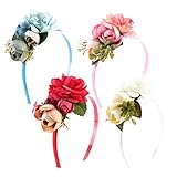 Prettyia 4個入り　ブライドの花冠　　ヘッドバンド　ガーランド　　手作り　ヘアアクセサリー　写真撮影