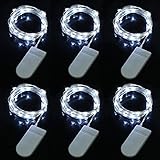 (6Pack)GLADLE イルミネーションライト led イルミネーション 電池式 クリスマス 飾りライト1M10led 6個同梱 ストリングライト フェアリーライト 点滅ライト 銅線 ワイヤーライ