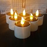 Solar Candles Lights Lemon Hour Outdoor LED Solar Tea Lights with Romantic Atmosphere Solar Energy C