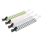 Pawaca おしゃぶりホルダー 落下防止 紛失防止 安全無毒 シンプルタイプ　４個セット