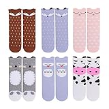 QIJOVO ベビー ソックス アニマル コットン ソックス 赤ちゃん 靴下 6足 セット (0-6歳)