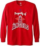 MLB Los Angeles Angelsメンズ58t長袖Tee XL レッド