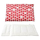 敷き布団セット（カバー付） ハート柄(敷き布団 幅70cm×長さ120cm、敷き布団用アタッチメント幅70cm×長さ30cm敷きカバー、敷きアタッチメントカバー）