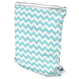 Planet Wise Wet Diaper Bag, Teal Chevron, Medium by Planet Wise