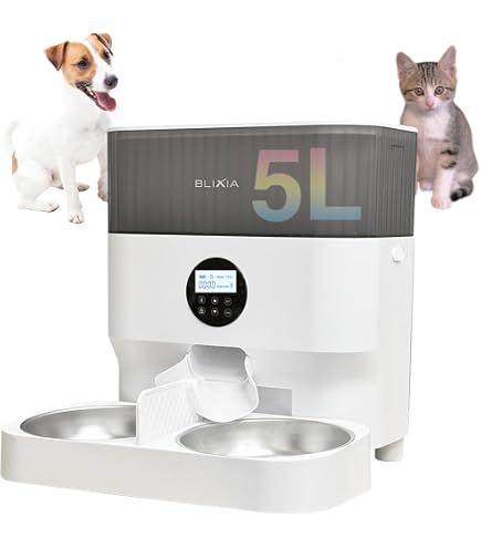 Amazon | 【2種類のゴハンが出せる】自動給餌器 猫 2匹 多頭飼い 餌