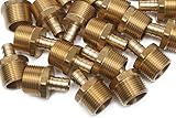 「ノーブランド品」鉛フリーの黄銅 PEX アダプター フィッティング 1/2" PEX x 3/4" Male NPT波紋アダプター(200個入）