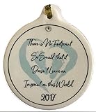 Blue Baby Footprint So Small Leaves an Imprint on World 2017 Porcelain Ornament Gift Boxed [並行輸入品]