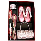 アウトレット はこせこセット(草履ピンク台座) 3サイズ2色/M(5歳用18cm) 赤