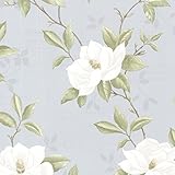 Brewster 2532-20435 Cressida Magnolia Trail Wallpaper, Blue [並行輸入品]