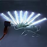 AGPtek® Waterproof 8 Tube Cool white Holiday Meteor Shower Rain Lights Waterproof String for Indoor 