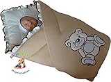 BlueberryShop Embroidered Jersey Swaddle Wrap Blanket Sleeping Bag for Newborn baby shower GIFT 100%