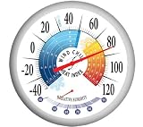 Springfield Outdoor Thermometer with Wind Chill-Heat Index and Hygrometer, 13.25-Inch by Taylor Prec