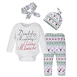 (プタス)Putars ベビー服 子供服 ロンパース 上下セット 男の子 女の子 長袖 christmas miracle 帽子付き 可愛い 秋 冬 新生児 歩行服 出産お祝い 記念日 プレゼント 0