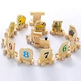 1セットS 0 – 9デジタル数木製12 Chinese zodiac動物列車おもちゃビルディングブロック教育数学おもちゃfor赤ちゃんギフト