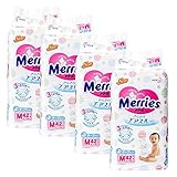 メリーズ 紙おむつ メリーズテープ Mサイズ 42枚入り 4個セット 花王 さらさらエアスルー テープタイプ 564646 Merries