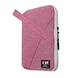 BUBM Fashion Electronics Accessories Carry Case / Travel Organizer Bag with Handle(M, Red) [並行輸入品]