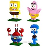 4pcs新しいナノブロックLozダイヤモンドMini Building Blocksおもちゃスポンジ・ボブ