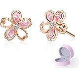 Naniwaai ピアス レディース 人気 上質ジルコニア 「桜の姫」 ピアス 金属アレルギー対応 シルバー925 ピアス 18金 ブラチラメッキ 可愛い 花 ピアス 仕事 アクセサリー プレゼント お誕生日 母の日 記念日 クリスマス