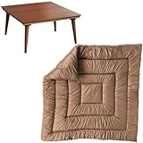 こたつ本体＋掛布団 2点セット 石英管温風ヒーター [ 正方形 75 / ウォールナット ] / 国産こたつ掛け布団