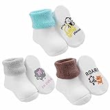 Domybest 3pcs ベビーソックス 靴下 子供ソックス キッズ 男の子 女の子 0-3歳 裏起毛 秋冬 室内 かわいい 滑り止め 防寒 通園 通学 普段着 お出かけ