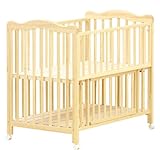 大和屋 アネシス ベビーベッド ナチュラル シンプルで床板が高めでママの腰にも負担が掛かりにくい設計