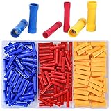 GTIWUNG 200個 絶縁圧着端子セット 圧着接続端子 接続コネクター端子 絶縁圧着端子セット スプライスキット 配線 接続 コネクター 圧着スリーブ