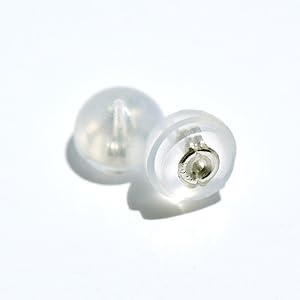 日本製 プラチナ Pt900 ダブルロック キャッチ ピアスキャッチ シリコン 1ペア(2個)