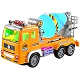 警察車おもちゃ 子供 パトカー ライト付き 音が鳴る ミキサー車 働く車 好奇心刺激 ごっこ遊び 安全な塗料を採用 無毒無害 男の子 女の子 贈り物 誕生日 プレゼント (ミキサー車)