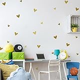 壁ステッカー、Muxika DIY寝室リビングルーム子供の部屋壁Simple andクリエイティブマルチサイズLove取り外し可能な壁ステッカー One Size ゴールド MU-66